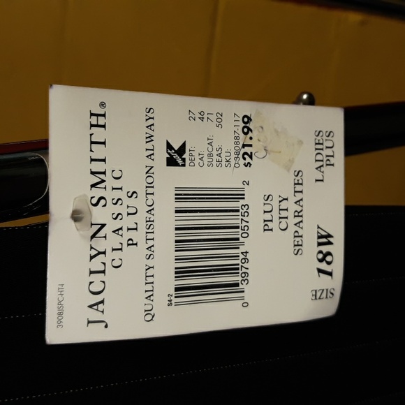 Jaclyn Smith Classic Plus Pin Stripe Slacks - Picture 5 of 8